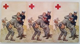 Deutschland Rotes Kreuz, 1914, Postkarten Set (3)