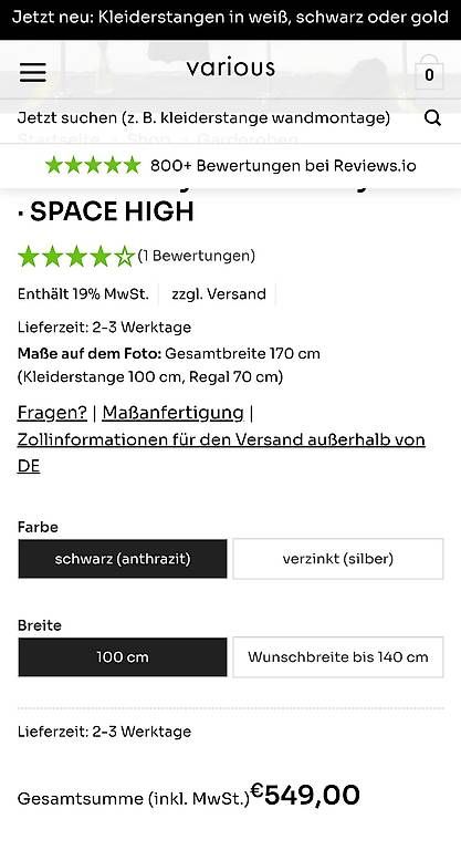 Porte manteau: Garderobe Various – D'occasion à Solothurn par Churxxill 4