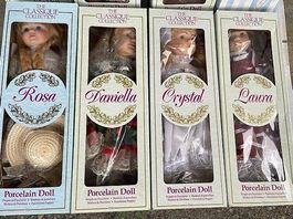 Poupèes de collection en porcelaine