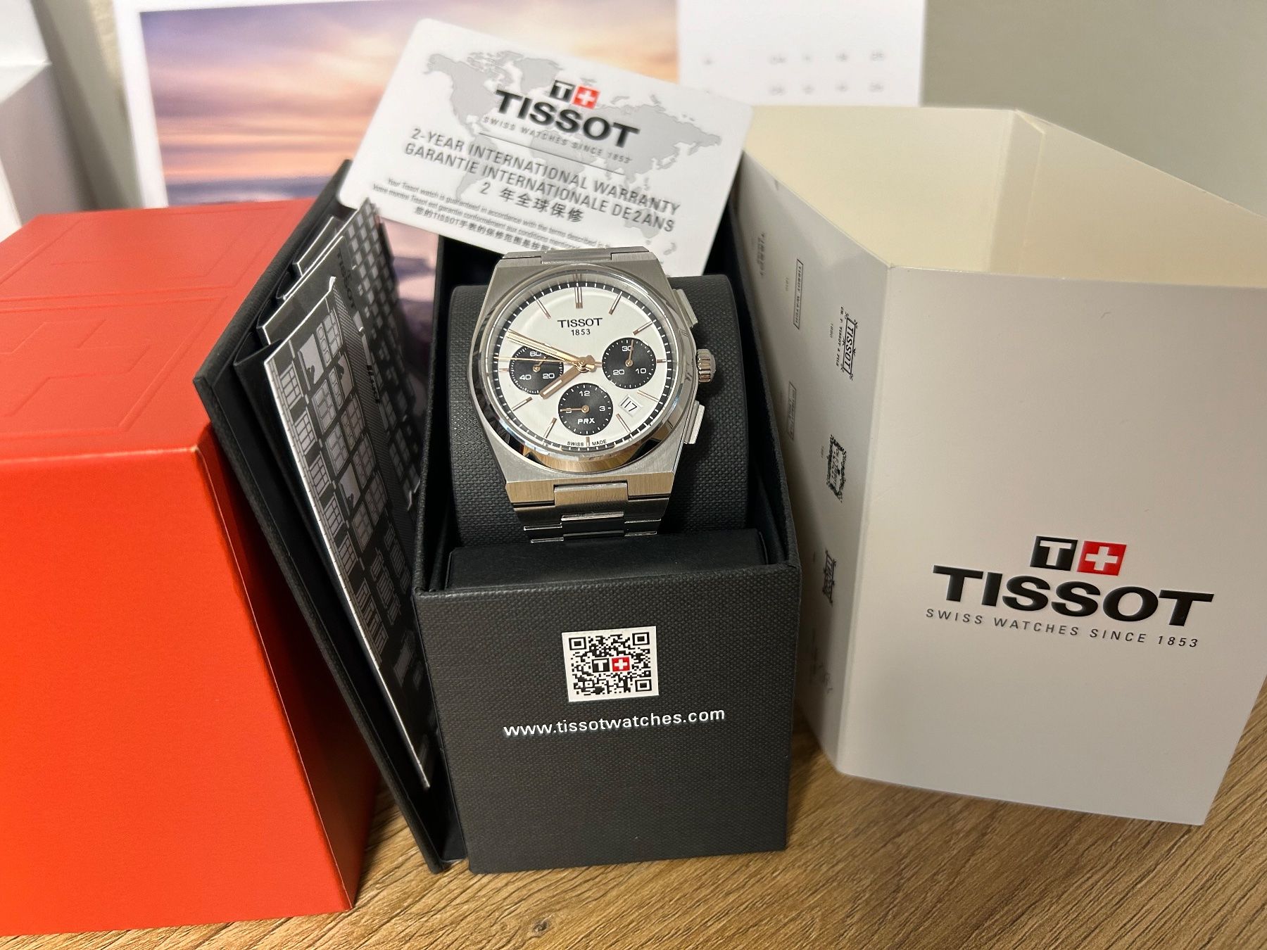 Tissot Orologi: Tissot PRX Automatik Chronograph Weiss – Usato da Dagmersellen venduto da Sloth24 1