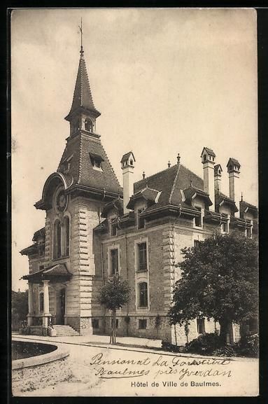 Ansichtskarten: AK Baulmes, Hotel de Ville, 1910 – Gebraucht aus Berlin von bartko-reher