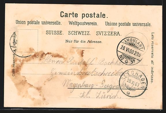 Cartes postales: Lithographie Schaffhausen, Burg Munot – D'occasion à Berlin par bartko-reher 1