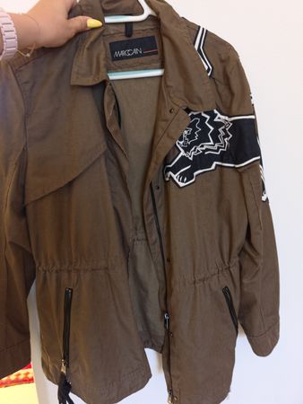 Marc Cain Outdoor Jacke braun Löwen-Print Grösse N6