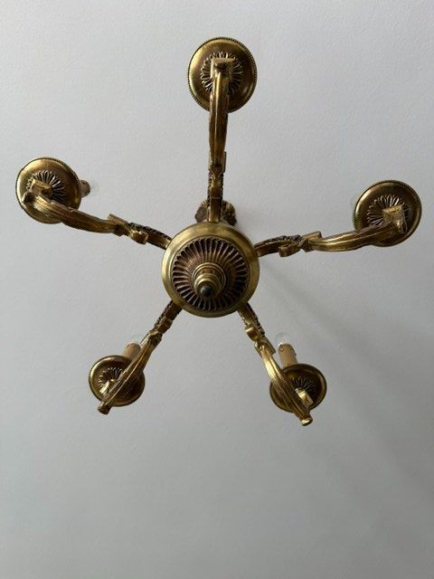 Lustres & lampes de plafonds: Lustre ancien en bronze 5 branches – D'occasion à Territet par Yvanz 1