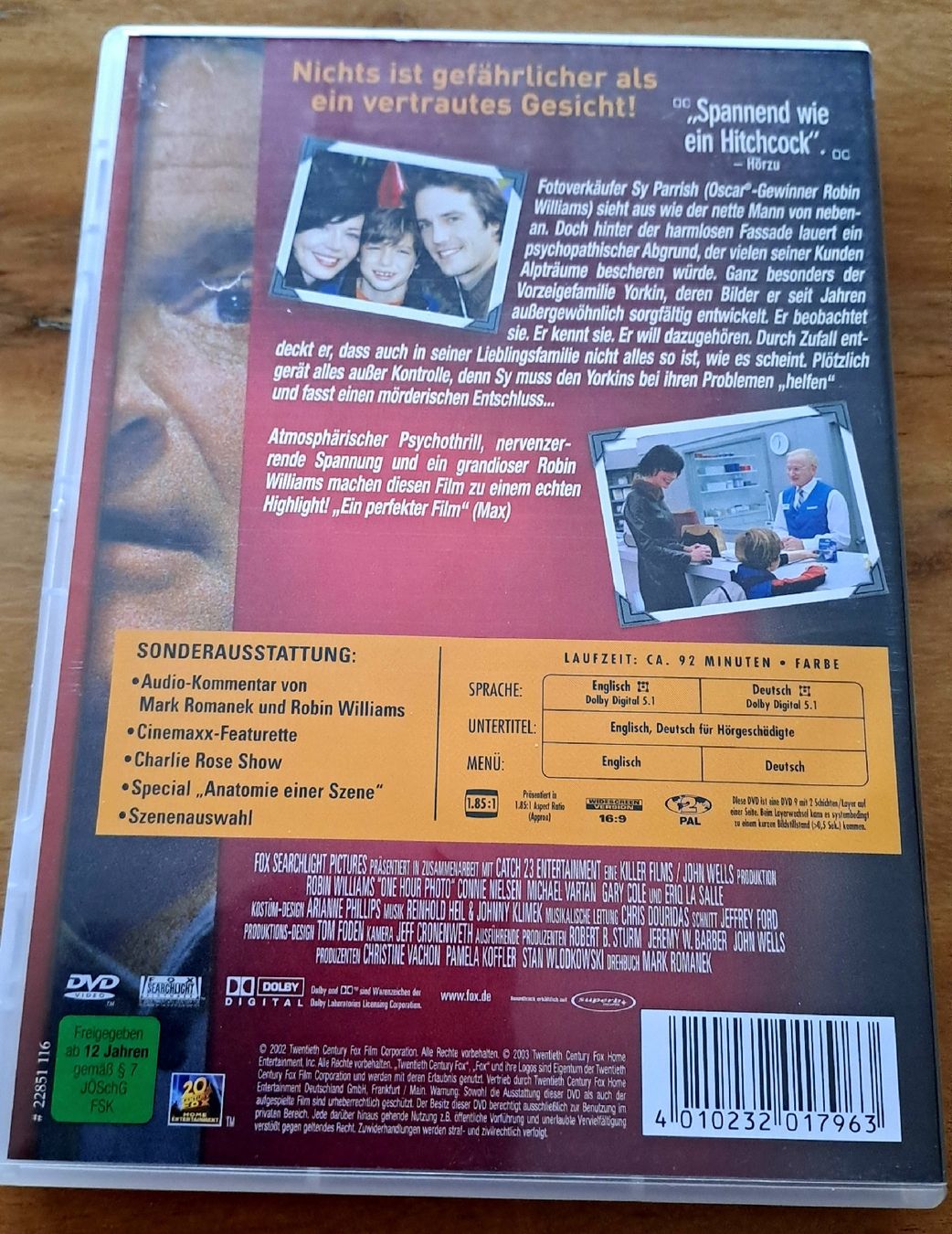 Tutti i DVDs: One Hour Photo (2002) – Usato da Fällanden venduto da Bengel1967 1