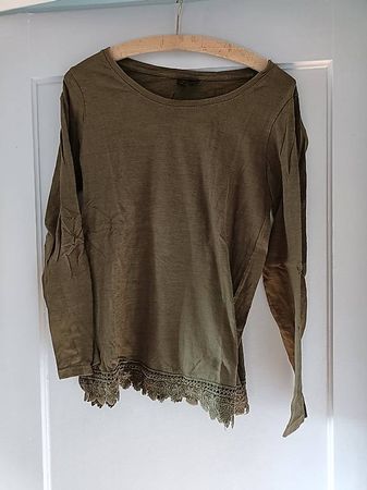 Langarmshirt Olive Gr. 36/38