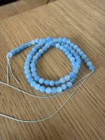 Runde Aquamarin Perlen 4mm