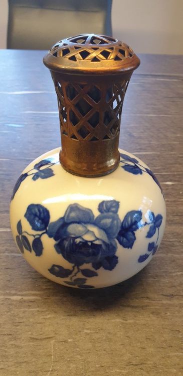 Lampe Berger Paysage Rose En Faïence (Gien France, Circa 1962 - 1965