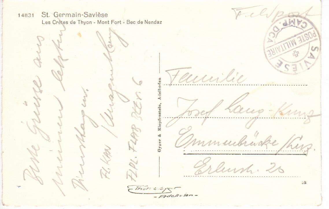 Cartoline postali: St. Germain - Savièse – Usato da Wolhusen venduto da Curver9 1