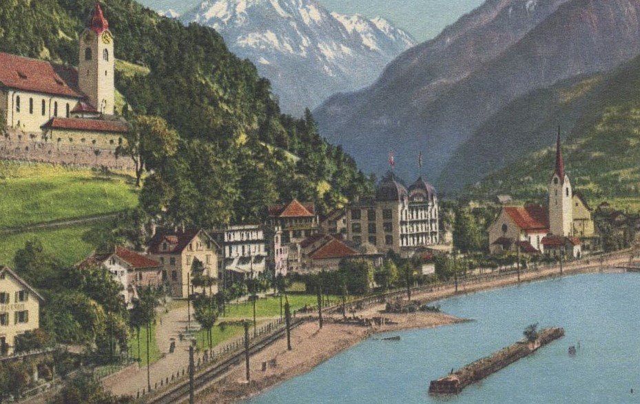 Ansichtskarten: Flüelen,  Bristenstock – Gebraucht aus Aarau von kufi44 1