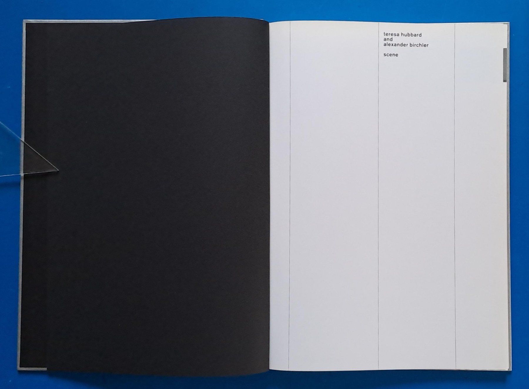 Bücher: teresa hubbard and alexander birchler: scene. EA 1998 Codax – Gebraucht aus Zürich von archiphil 1