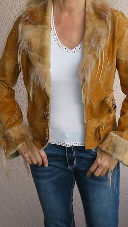 Echtfell Fuchs Lederjacke