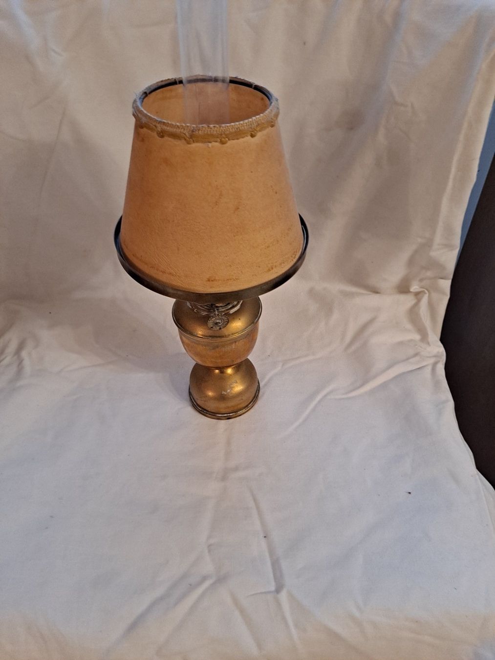Lampade: Alte Öllampe Messing mit Lampenschirm – Usato da Reinach venduto da Taysalmon 1