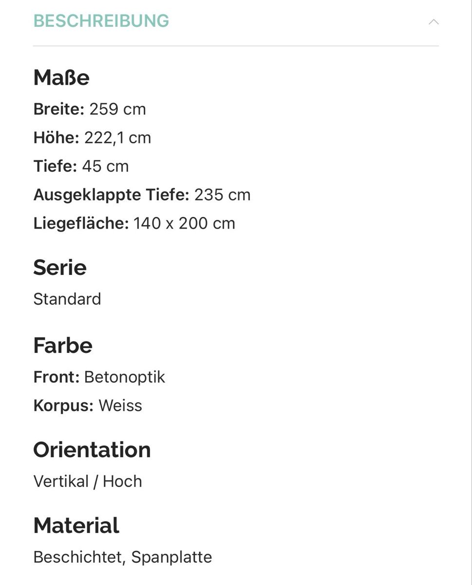 Betten: Hochwertiges Wandbett 140/200m – Gebraucht aus Winkel von Chibi88_ZH8497 3