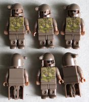 6 Soldaten Minifiguren (kompatibel mit LEGO)