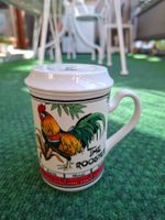 Tasse mit Deckel chinesisches Sternzeichen Hahn neu