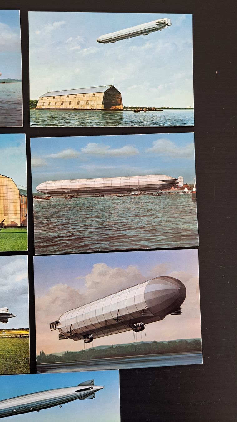 Cartoline postali: Vintage Zeppelin Postkarten Sammlung, 7 Stück – Usato da Riehen venduto da Appia48 3