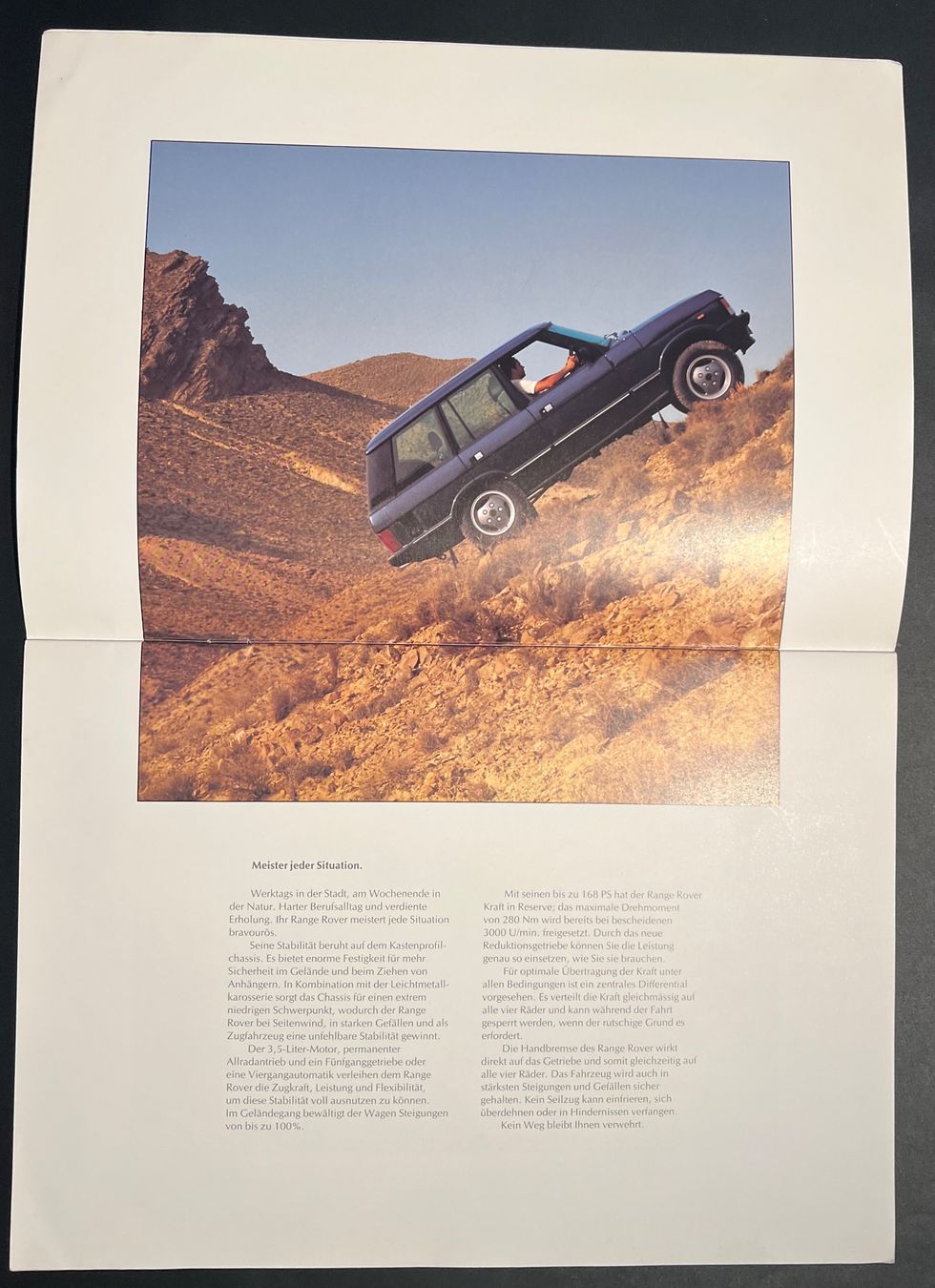 Land Rover Documenti: Land Rover Range Rover Oldtimer Prospekt gebraucht – Usato da Thun venduto da Cravatte 1