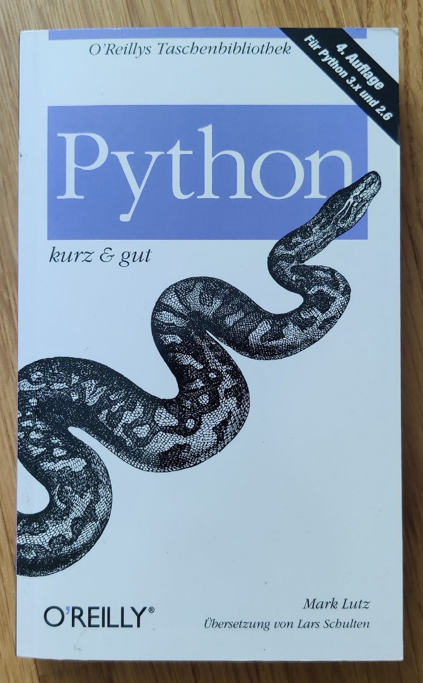 Libri: Python kurz & gut, O'Reilly, 4. Auflage, Top Zustand! – Usato da Roggwil BE venduto da sun_26kg