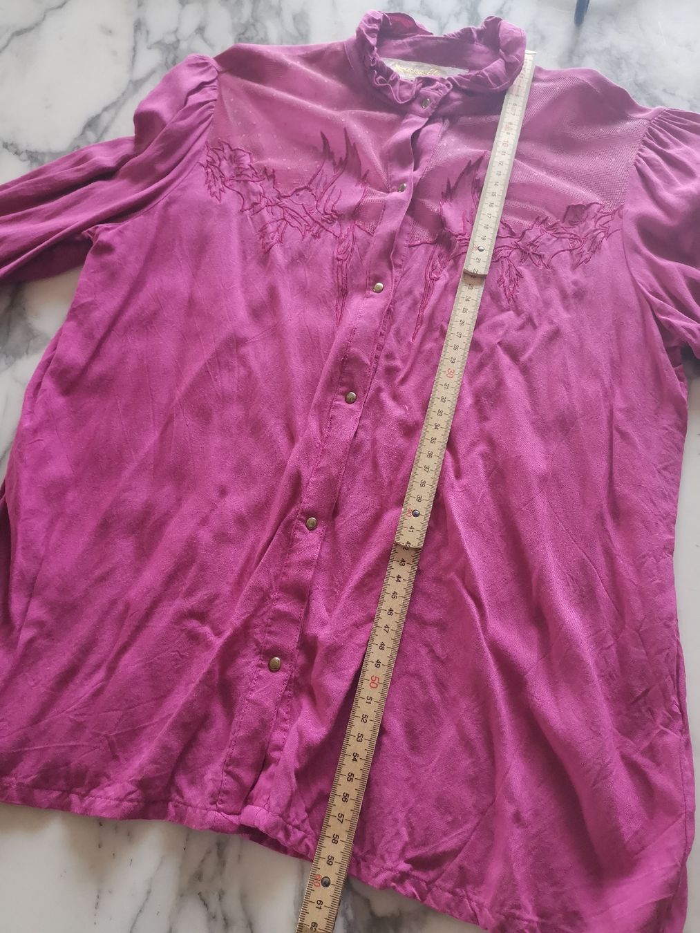 Camicette: Vintage Bluse Emanuelle, Vogelmotiv – Usato da Uerikon venduto da pink_flamingo 9