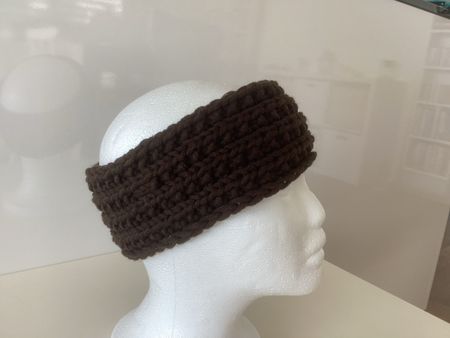 Warmes Stirnband handgestrickt Wolle Herbst / Winter