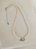 6mm Süsswasserperlen Kette echte