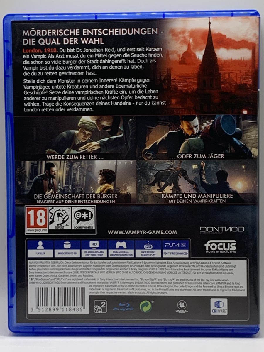 Sony Giochi: Vampyr - PS4 – Usato da Ostermundigen venduto da RG-Collector 1