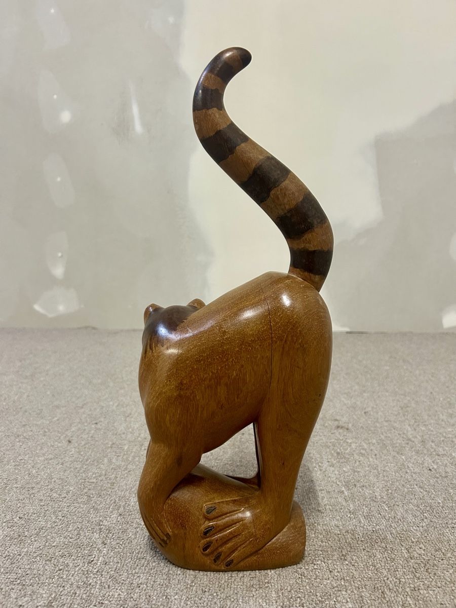 Statuette: Holzfigur Madagaskar Lemur, Handgeschnitzt – Usato da Rickenbach ZH venduto da Der-Insider 4