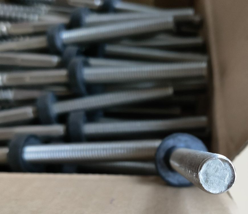 Eisenwaren: 100 Stk Stockschrauben M 12x200 V2A (Liefer. m. Eindrehhilfe – Neu (gemäss Beschreibung) aus Nürensdorf von Cocacola 2