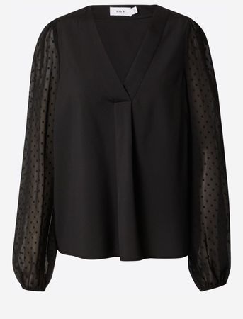 schöne Bluse, transparente Aermel, Vila