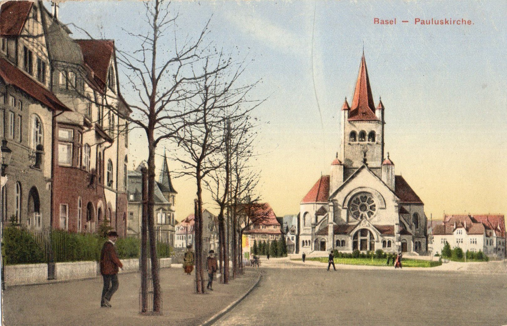 Ansichtskarten: Basel - Pauluskirche – Gebraucht aus Melano von pisonsdro