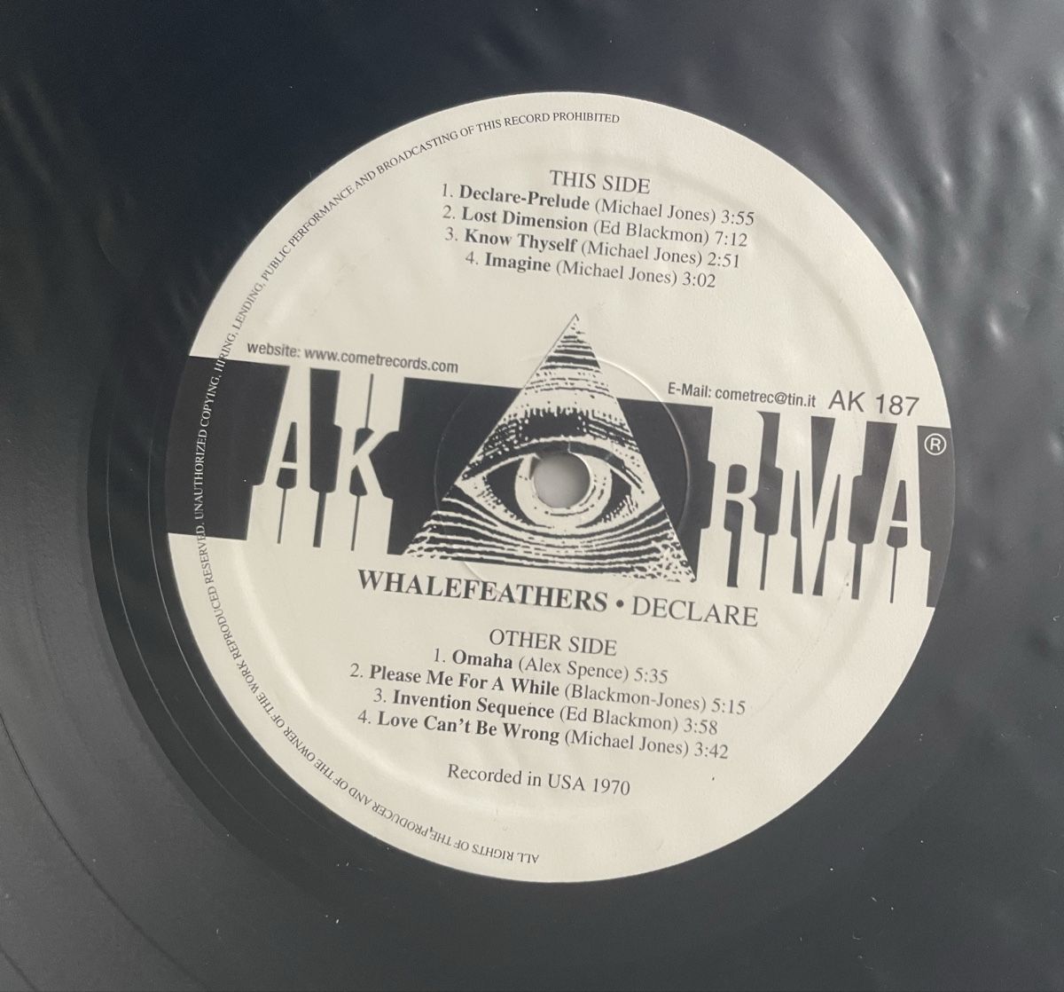 Dischi in vinile: Whalefeathers - Declare - AKARMA Vinyl LP – Usato da Olten venduto da Bluespapst 2