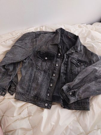 Jeansjacke Damen Grau Washed Gr. L – Sehr guter Zustand