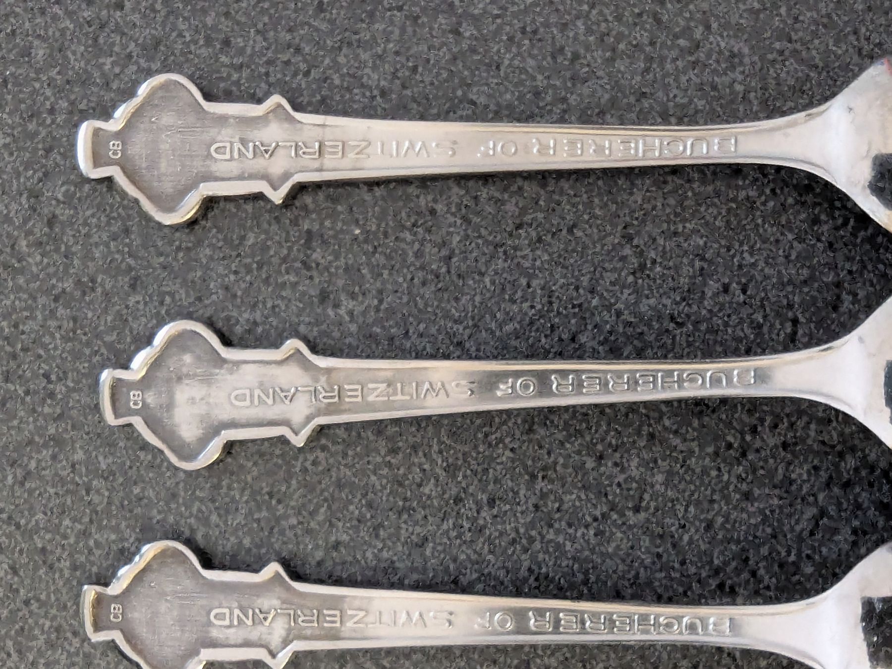 Cucchiai: 7 Rolex Bucherer St. Gallen Löffel Set versilbert – Usato da Bischofszell venduto da Blende2 8