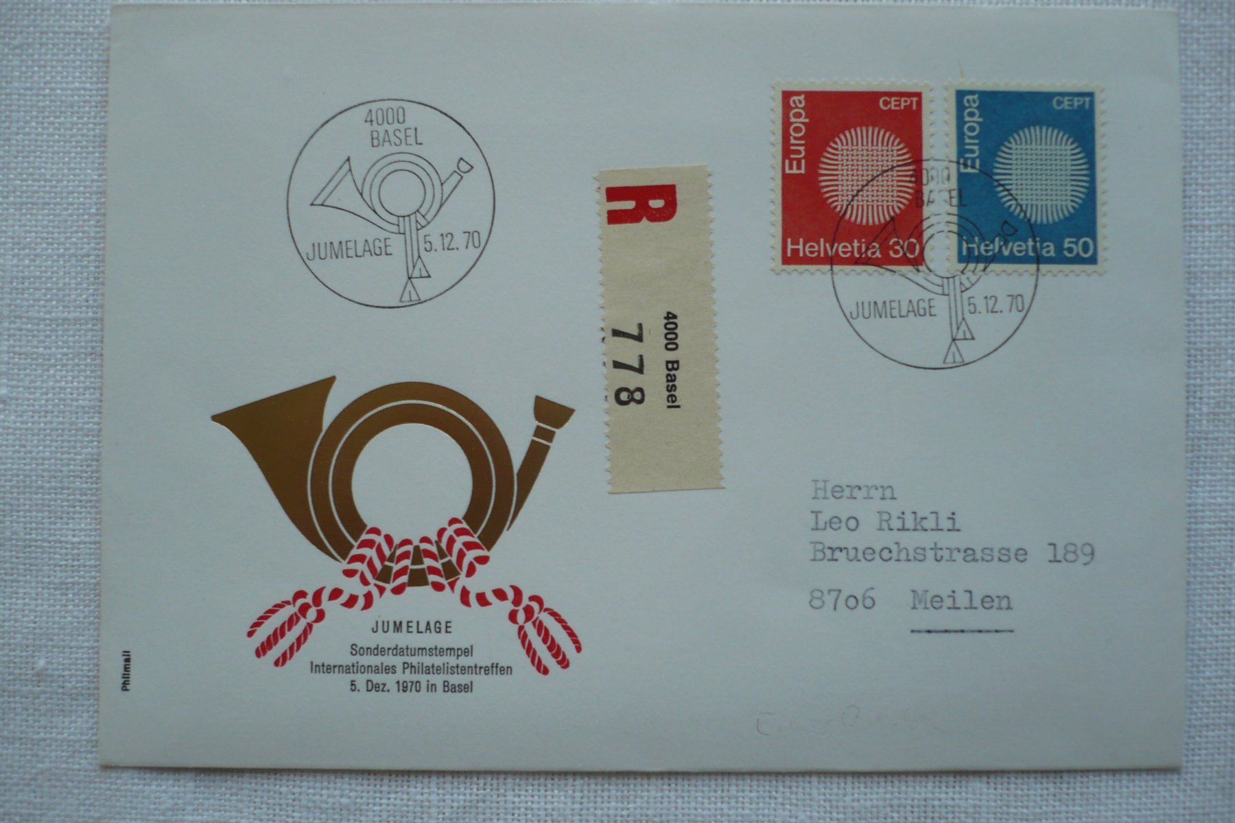 Alle Briefmarken: 1970 JUMELAGE, Basel – Gebraucht aus Zürich von saltandpepper008