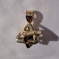 750 Gold Merkava Anhänger mit Diamanten Handarbeit