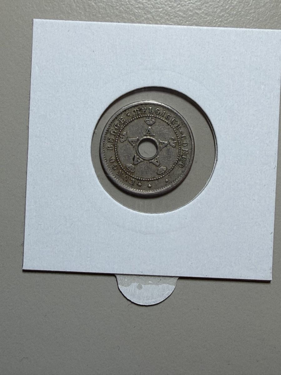 Alle Münzen: Congo belge - 5 centimes - 1919 – Gebraucht aus Payerne von Mike1682 1