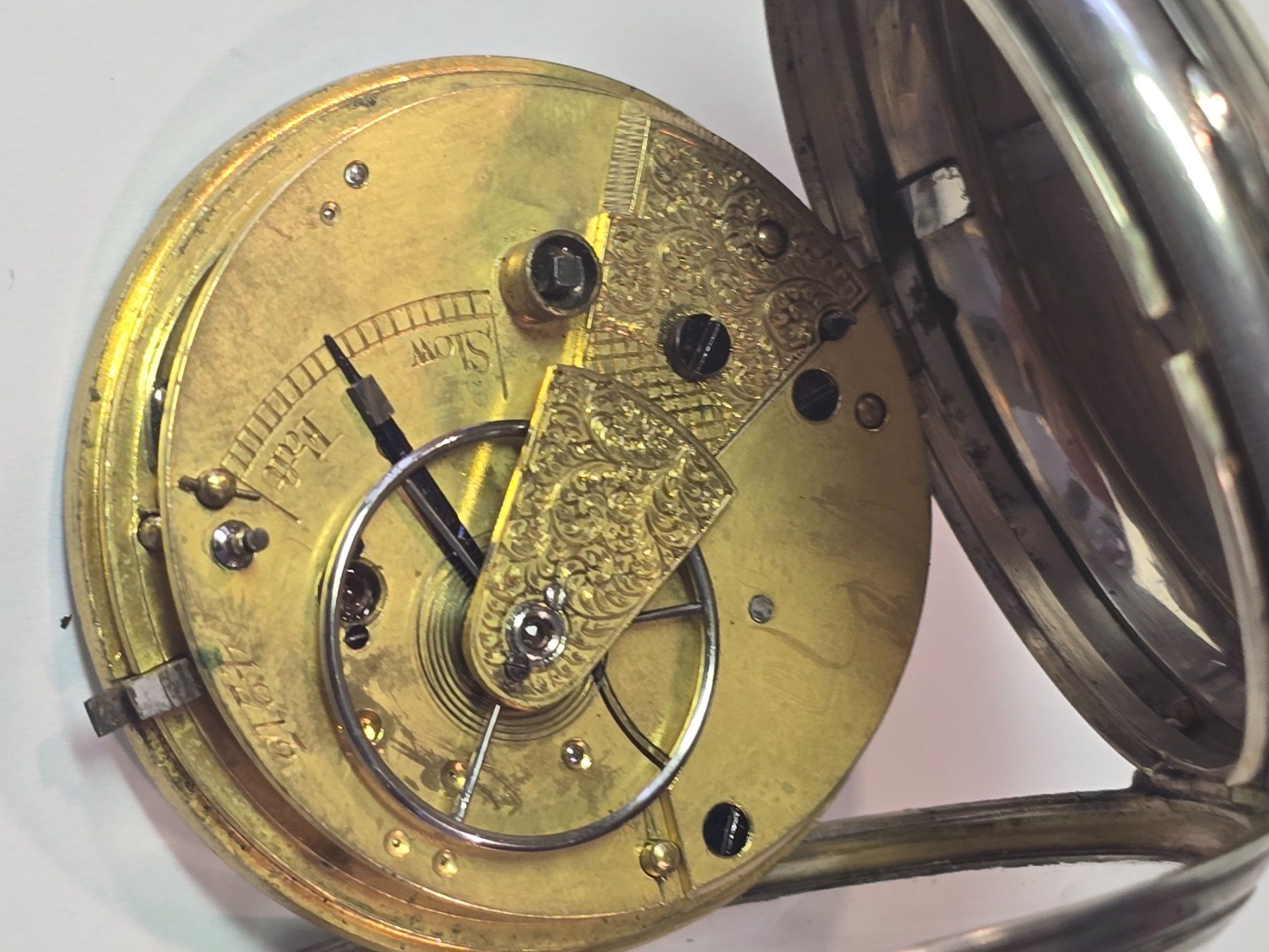 Orologi: Englische Spindeltaschenuhr in Silber – Usato da Ennetbürgen venduto da 50shafali53 3