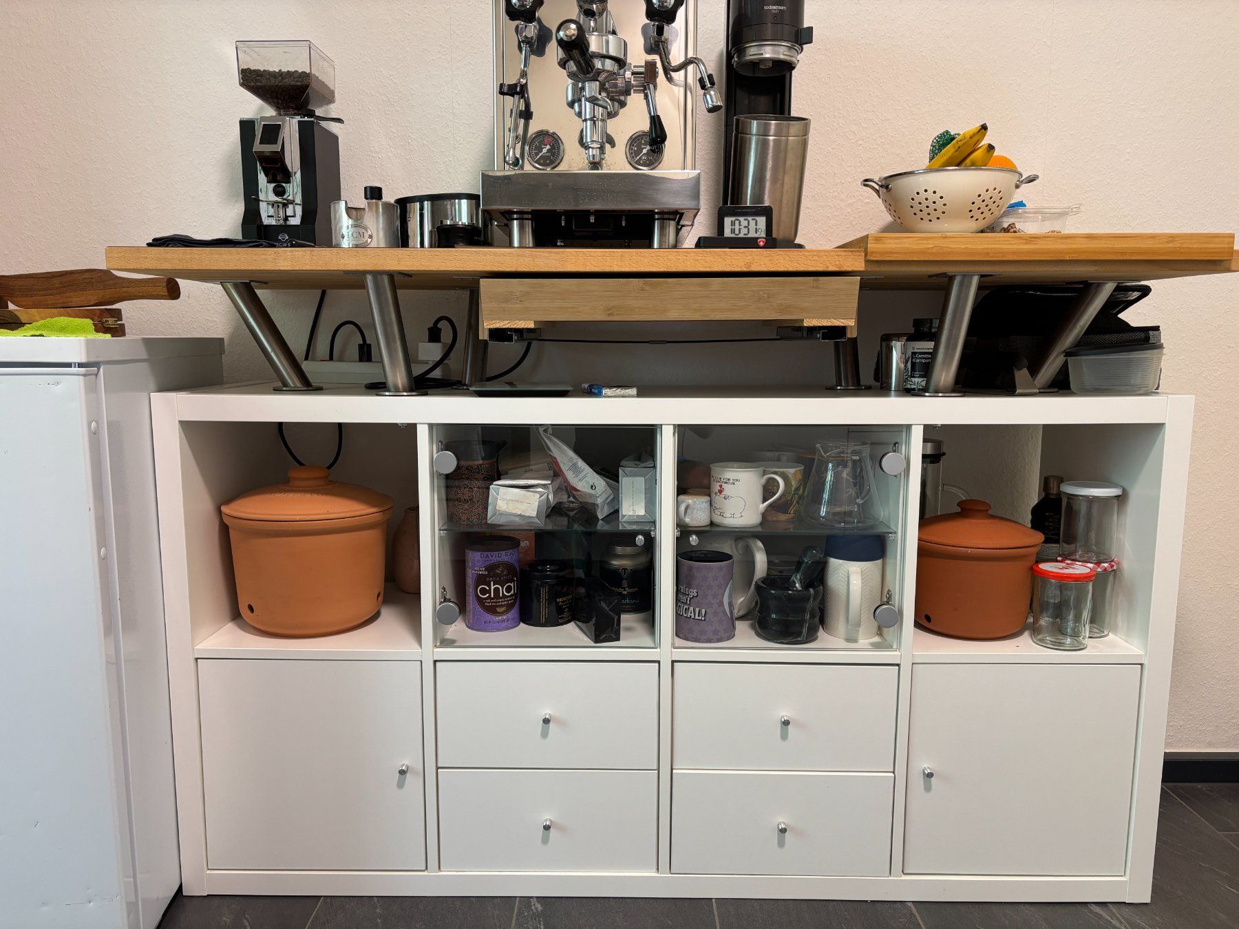 Ikea Cucine complete: Custom IKEA Kallax Coffee Station / Kitchen Island – Usato da Basel venduto da ste_v6mr 2