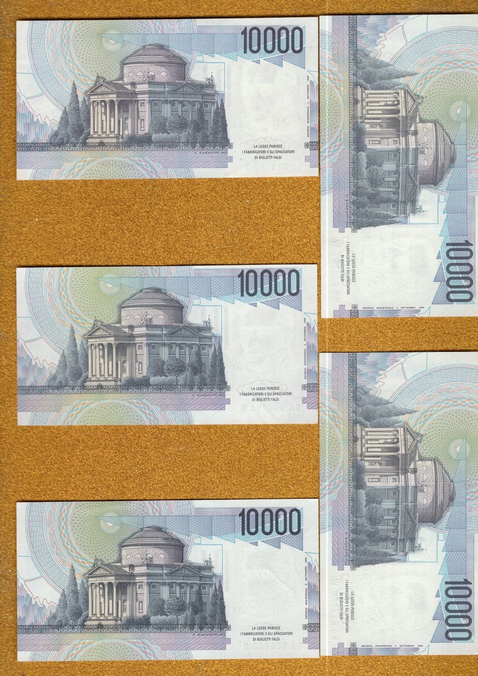 Banconote: Italien noten 5 stück UNC – Nuovo (secondo la descrizione) da Leibstadt venduto da baroc333 1