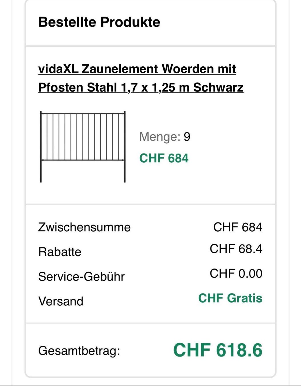 Sichtschutz: Zaunelement – Gebraucht aus Wollerau von fbl_zpd2