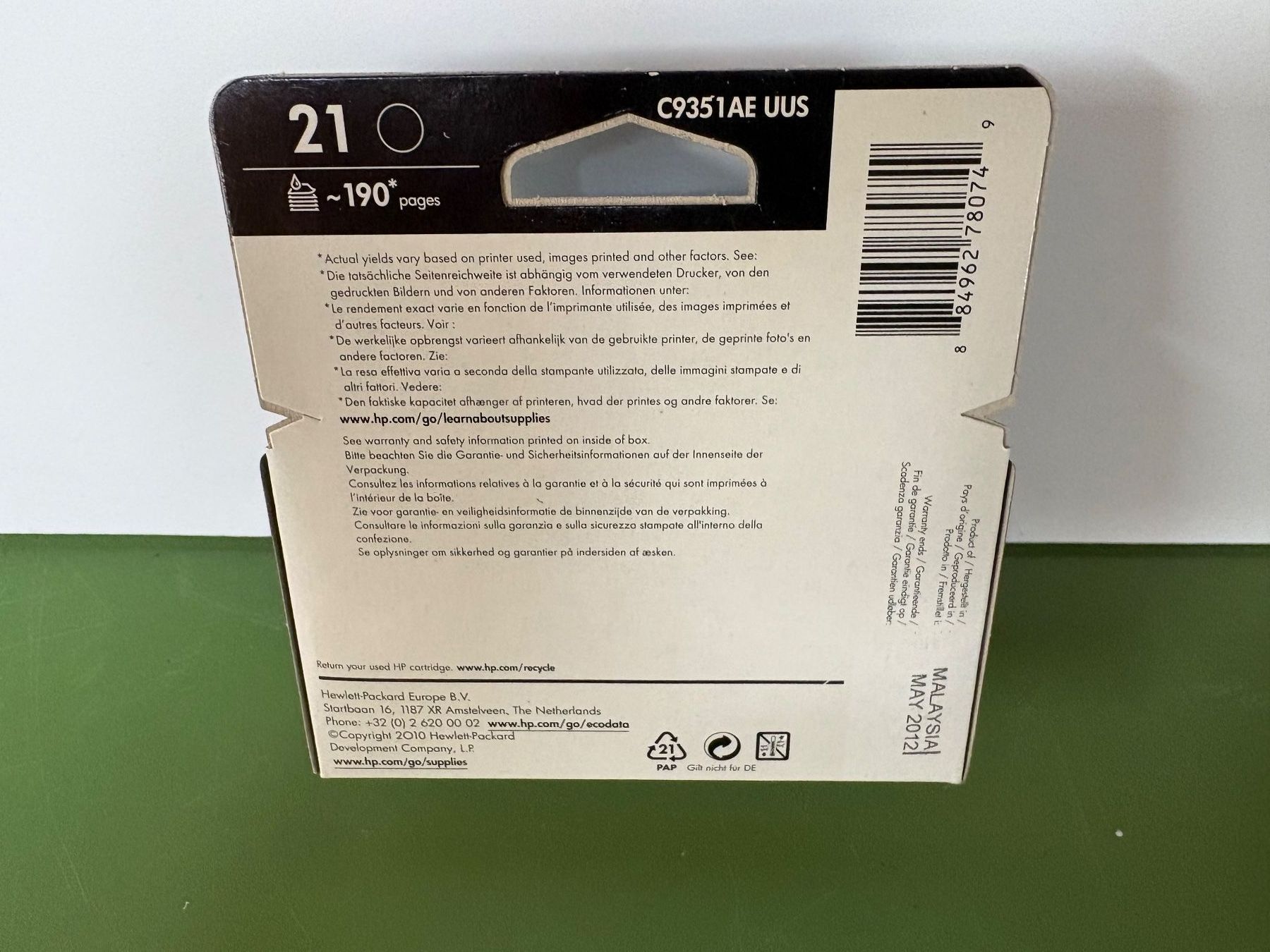 Hewlett Packard Cartucce per stampanti & toner: Original HP 21 Schwarz Tintenpatrone – Nuovo (secondo la descrizione) da Weite venduto da FTW-AG 1