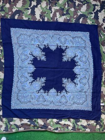 Vintage 70s  Wool Slim Scarf Blumer Swiss Made 98x98 cm