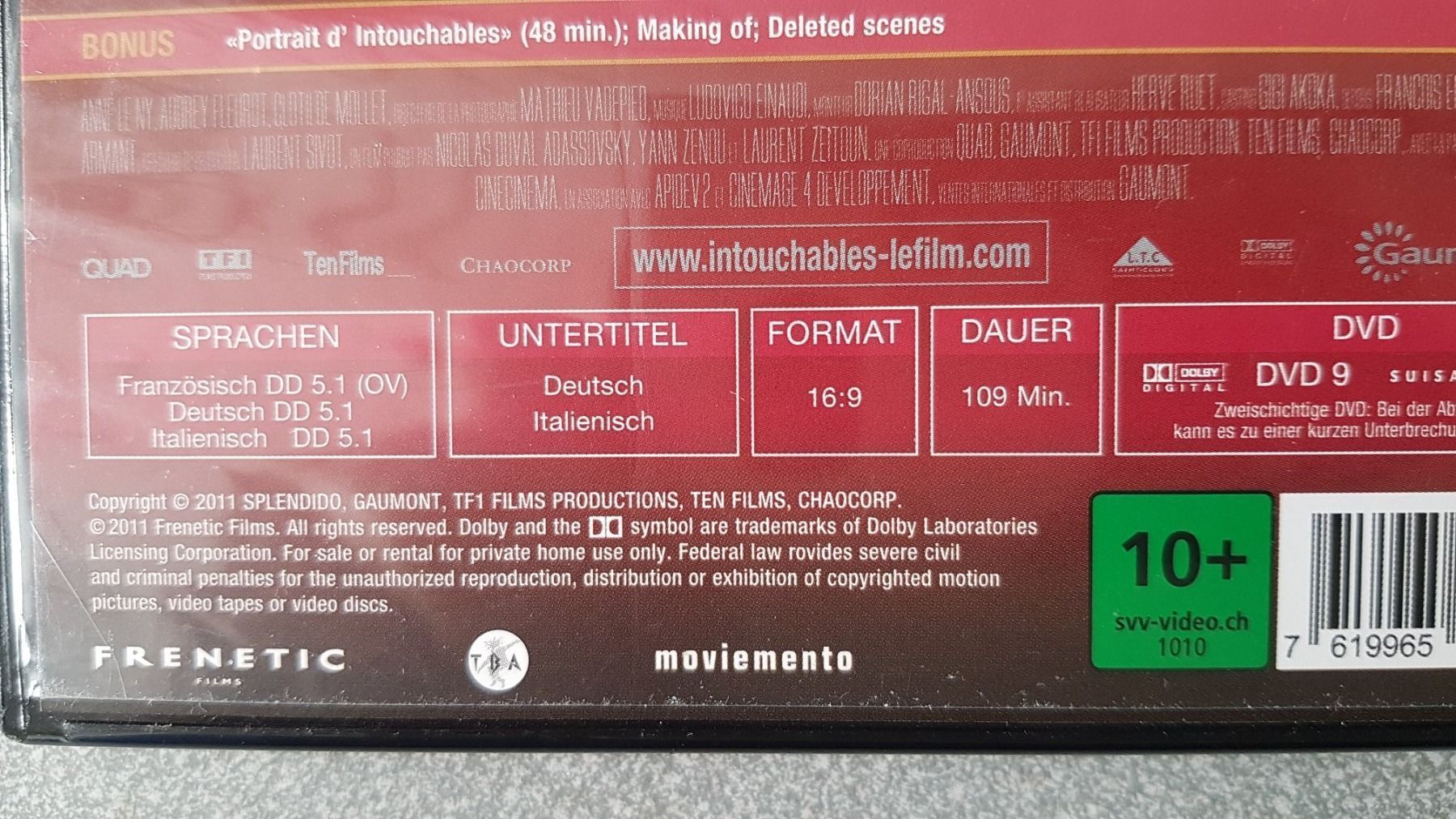 Tutti i DVDs: DVD Intouchables – Usato da Oetwil am See venduto da fineli2 1