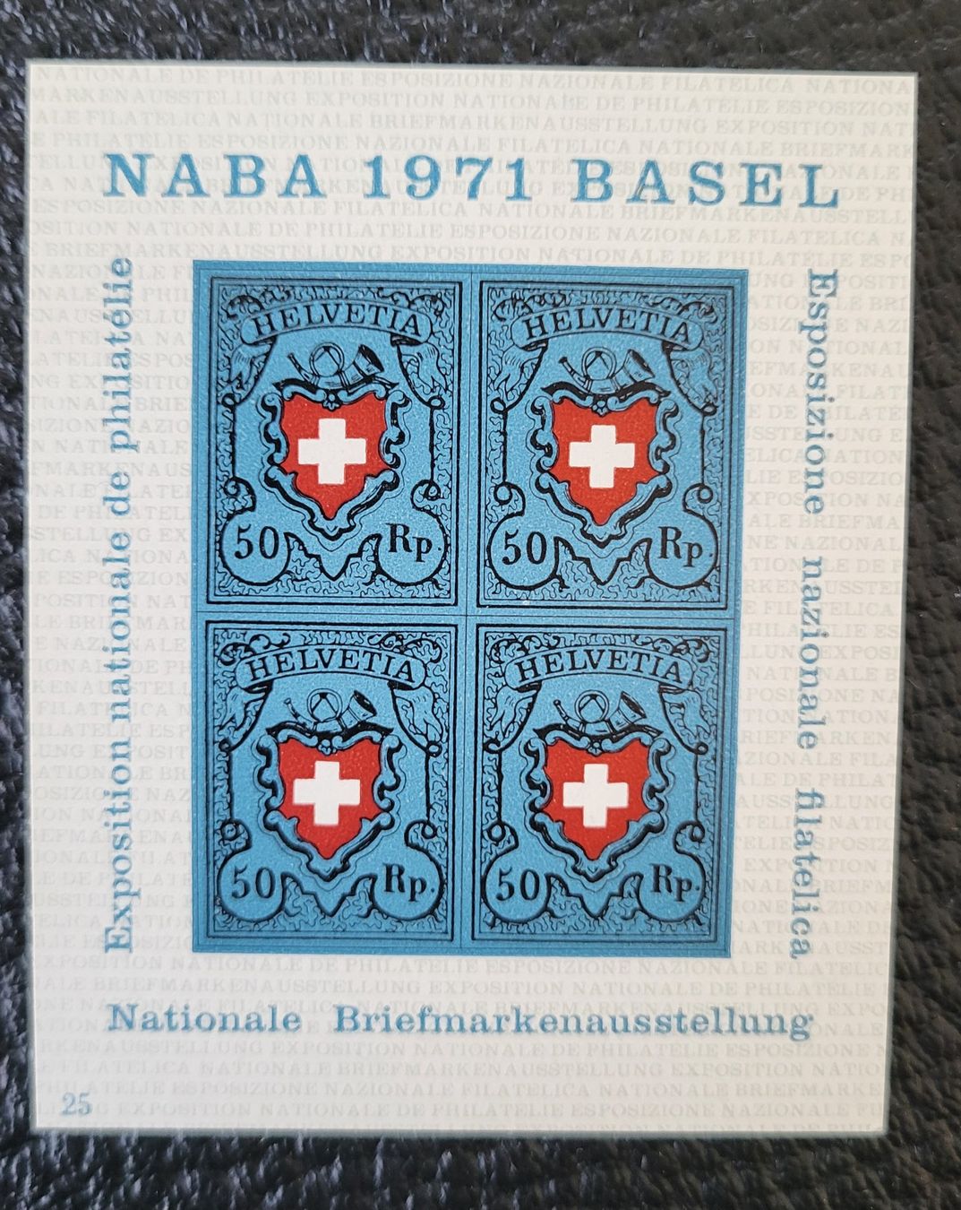Tous les timbres: Briefmarkenblock NABA 1971 Basel 4er Block – Neuf (Voir description) à Goldach par artkramer