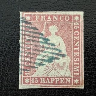 Tutti i francobolli: Strubel 24A.b/24A3.b, gestempelt, geprüft – Usato da Stallikon venduto da HILDECH1 1