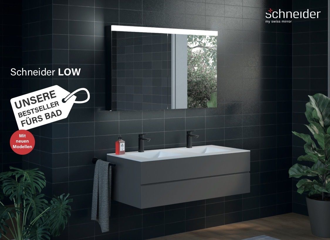 Spiegelschränke: Schneider LOW basic LED Spiegelschrank   – Neu und originalverpackt aus Amriswil von deluxe_bad