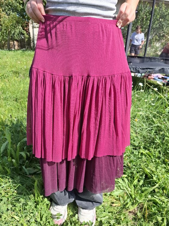 Jupe longue colorée en satin • Only Satin