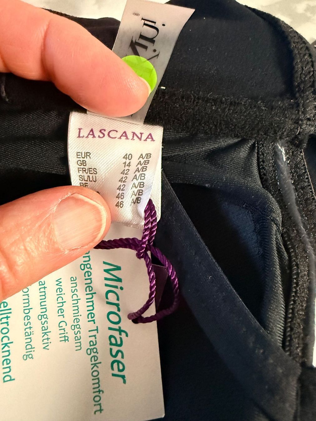 Lascana Costumi da bagno & Bikini: LASCANA, Bikini, Grösse 40A/B/40, Farbe Schwarz – Nuovo e nell'imballaggio originale da Rudolfstetten venduto da gst_g7xl 5