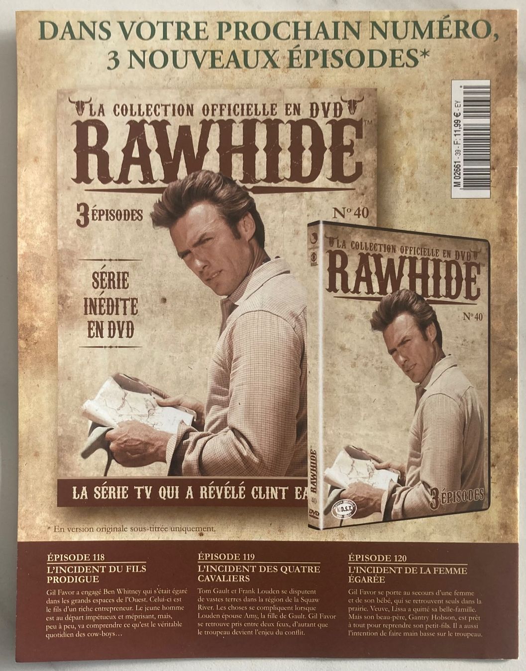 Tutti i DVDs: CLINT EASTWOOD - RAWHIDE N°39 – Usato da Poliez-Pittet venduto da Newtown-Records 2